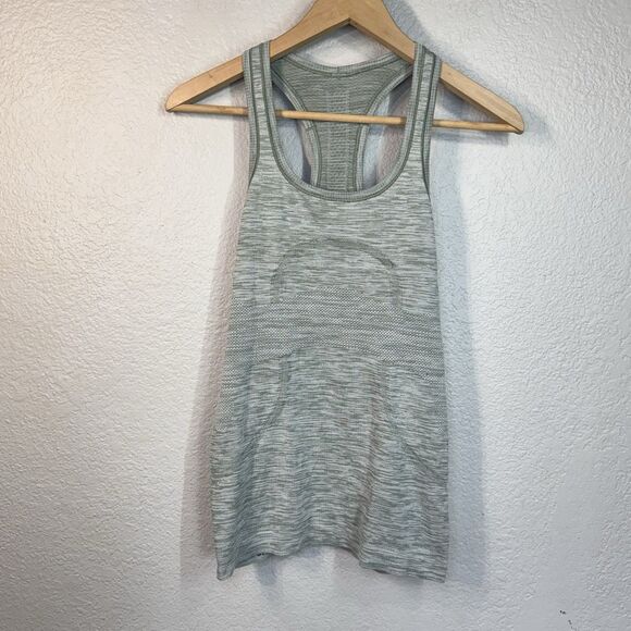Lululemon Swiftly Tech Racer Back Tank Top Sage Active Outdoor Gym Yoga Women 4 - Picture 1 of 5